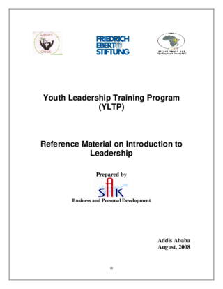 Youth leadership training program (YLTP): reference material on introduction to leadership