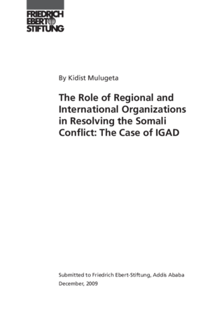 The role of regional and international organizations in resolving the Somali conflict