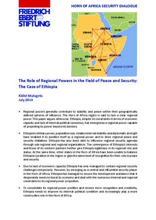 The role of regional powers in the field of peace and security